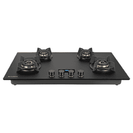 Faber Innova 904 BR AI FFD Tempered Glass Top Automatic Hob | 4 Burner | Black Matt