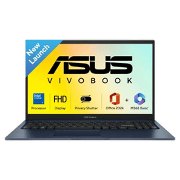 Asus Vivobook 15 Thin & Light Laptop | Intel Core 3 100U | 8GB | 512GB | Quiet Blue | X1504VAP-IN006WS