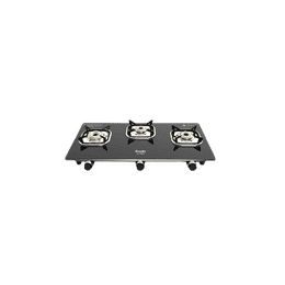 Preethi Silverin Glass Top Gas Stove | 3 Burner
