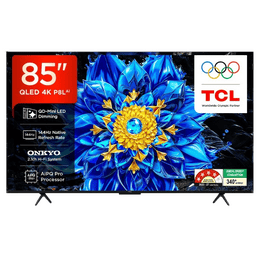 TCL QD-Mini LED Dimming & QLED 4K Super Ultra HD Smart Google TV | 215.9 cm (85 inch) | Black | 2026 Model | 85P8L
