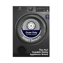 Electrolux Fully Automatic Front Load Dryer | Reverse Tumbling | 8.5Kg | Dark Silver | EDV854N3SB
