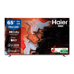 Haier 4K Ultra HD Smart Mini LED Google TV | 164 Cm ( 65 Inch ) | 2025 Model | Grey | H65M80FUX