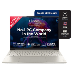 Lenovo Yoga Slim 7 Aura Edition AI Laptop | Intel Core Ultra 5 | 16GB | 1TB | Seashell | 83JX00G8IN