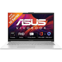 Asus Vivobook Go 15 Thin and Light Laptop | AMD Ryzen 5 40 | 16 GB | 512 GB | Windows 11 Home | Cool Silver | E1504FA-IN2816WS