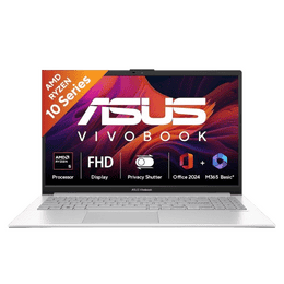 ASUS Vivobook Go 15 Thin and Light Laptop | AMD Ryzen 5 40 | 16 GB | 512 GB | Windows 11 Home | Cool Silver | E1504FA-BQ2113WS