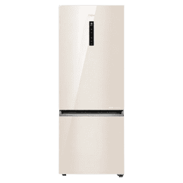Haier Bottom Mount 14-in-1 Convertible Refrigerator | 355 L | 2 Star | Beige Glass | HRB-4052PBGA-P