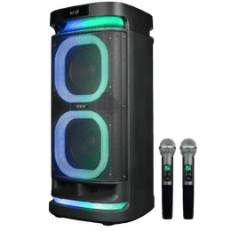 Impex RollingStorm Party Speaker | 200W | Dual Rechargeable Wireless Karaoke Mics | Black | TR55