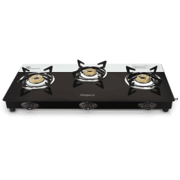 Impex Aspira 3D Glass Top Gas Stove | Black