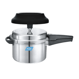 Preethi Induction Base Outer Lid Aluminium Pressure Cooker | Spill Splash Shield | 5 L