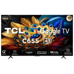 TCL C655 QLED TV 4K Ultra HD Smart Google TV | 108 cm (43 inch) | Dolby Vision Atmos | 43C655