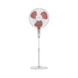 V-Guard Finesta STS Plus Table Fan | 400 mm | 3 Blade | White Red