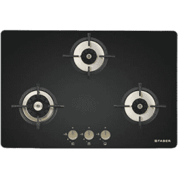 Faber MAXUS HT783 CRS BR CI AI Glass Top Automatic Hob | 3 Burner