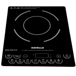 HAVELLS Insta Cook TC 18 Induction Cooktop | 1800 Watt | Touch Panel | Black