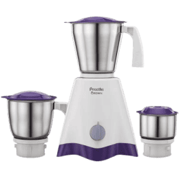Preethi Crown MG-205 500 W Mixer Grinder with 3 Jars | White/Purple