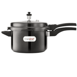Greenchef Pressure Cooker Hard Anodized Induction Base Induction Bottom Pressure Cooker | 5 L  | Aluminium