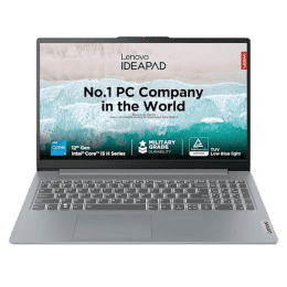 Lenovo IdeaPad Slim 3i  | Intel Core i5 12th Gen 12450H | 16 GB | 512 GB SSD | Arctic Grey | 83ER008GIN