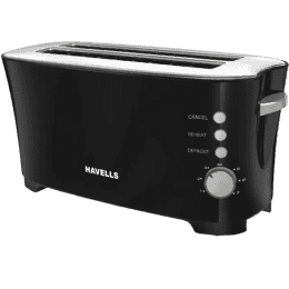 HAVELLS Feasto Pop Up Toaster | 4 Slice | 1350 W | Black