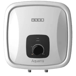 USHA AQUERRA 10 L Storage Water Geyser | White & Black