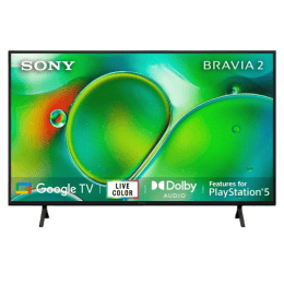 Sony BRAVIA 2 4K Ultra HD Smart LED Google TV | 139 cm (55 inch) | Dolby Audio | Chromecast Built-in | Voice Search | Black | K-55S25