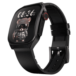Fire Boltt ARC Smart Watch | 1.96 inch | AMOLED | Bluetooth | Black Leather | BSW186