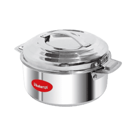 Blueberrys 1500ML Hotpot Casserole Thermoware100% Stainless Steel, Unique Locking System, Keeping Hot for Hours | Silver