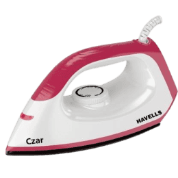 Havells Czar Dry Iron | 1000 W | Ruby And White