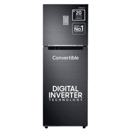 Samsung Digital Inverter Frost-Free Double Door Refrigerator | 236L | 3 Star | Convertible 3 In 1 | Luxe Black | RT28C3733BX/HL