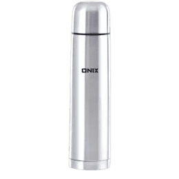 Onix Stainless Steel Vacuum Bullet Flask  | 750 ml | Silver Steel | OFK-750