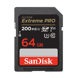 SanDisk Memory Card | 64GB | Extreme PRO UHS-I SDXC 200mbps