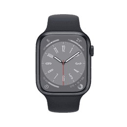 Apple Watch Series 8 Sports Band | 45 mm | Retina LTPO | OLED Display | Midnight Aluminum
