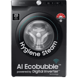 SAMSUNG WW80T504DAB1TL | AI Ecobubble |  Wi-Fi |  Hygiene Steam,Digital Inverter Fully Automatic Front Load Washing Machine | 5 Star | 8 kg