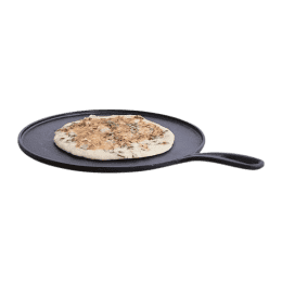 Wonderchef Forza Cast Iron 27 cm Dosa Tawa Pan | Pre Seasoned Cookware | 4 mm | Induction Friendly