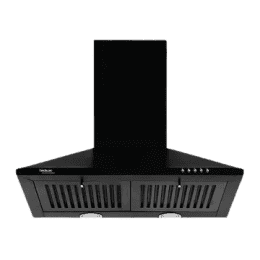 hindware Myra 60cm | 1000m3 hr | Ducted Auto Clean Wall Mounted Chimney with Push Button Control | Black