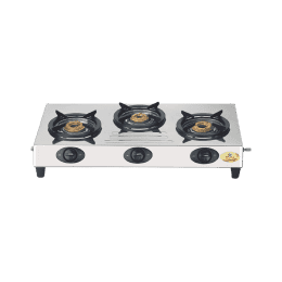 BAJAJ CX9 Stainless Steel Manual Gas Stove | 3 Burners