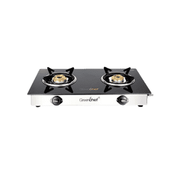 Greenchef NAMO Series Glass Manual Gas Stove | 2 Burners