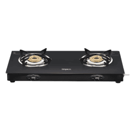 Impex Specta 2B Neo Glass Top | 2 Burner | Black Premium Finish Gas Stove