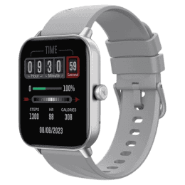 Fastrack Rider Unisex Smart Watch | 4.64 cm | TFT LCD Display | BT Calling | Silver Grey