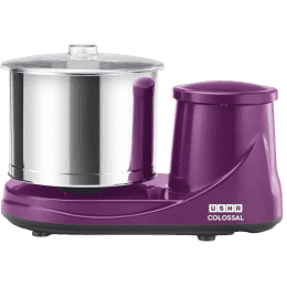 USHA Colossal 2 Stones Wet Grinder | with Coconut Scrapper & Atta Kneader | 2 L