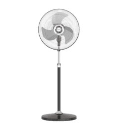 Bajaj Hurricane Pedestal Fan | 450 mm | Black And Chrome
