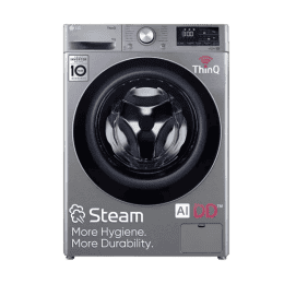 LG Fully Automatic Front Load Washing Machine | 10 kg | 5 Star | Platinum Silver | FHP1410Z7P APSQEIL