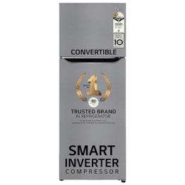 LG Frost Free Double Door Refrigerator | 288 L | 2 Star |Smart Inverter Compressor |  Shiny Steel | GL-S322SPZY