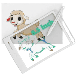 Portronics Ruffpad One | Multicolor LCD | 8.5 Inches Screen | Transparent LCD | White