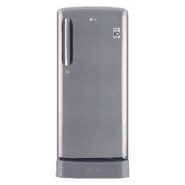 LG Direct-Cool Single Door Refrigerator | 185 L | 3 Star | Shiny Steel | GL-D201APZD