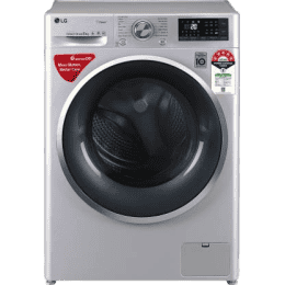 LG 8 kg 5 Star Fully Automatic Front Load with In-built Heater-FHT1408ZWL | Silver