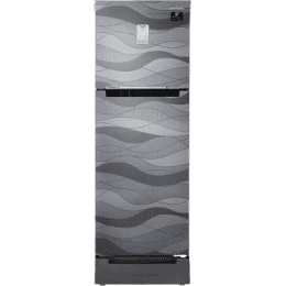 SAMSUNG 244 L Frost Free Double Door 3 Star Convertible Refrigerator with Base Drawer with Curd Maestro  | RT28T3C23NV/HL | Inox Wave
