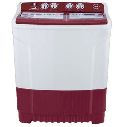 Godrej Edge Semi-Automatic Top Load Washing Machine | 8.5 kg | 5 Star | Wine Red | WS EDGE 8.5 WnRd TB3 M