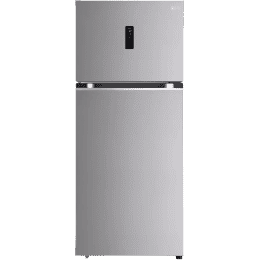LG Frost Free Double Door Top Mount Convertible Refrigerator | 380 L | 3 Star | GL-T412VPZX | Shiny Steel