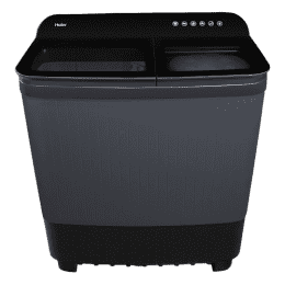 Haier Semi-Automatic Washing Machine | 8.5 Kg | Toughened Glass | Black | HTW85-178BBK