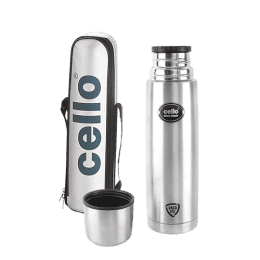 Cello Easystyle | Stainless Steel Vacuum Insulated Flask | 1000ml | Silver
