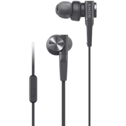 Sony Premium in-Ear Extra Bass Wired Headphones with Mic | MDR-XB55AP | Black